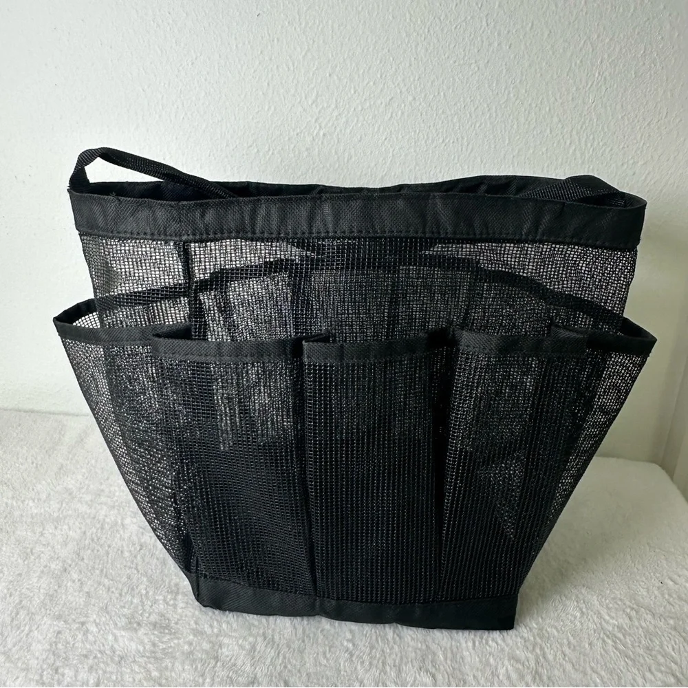 Black Mesh Bathroom Caddy College, Camp, Bath, Dorm Essentials for Students